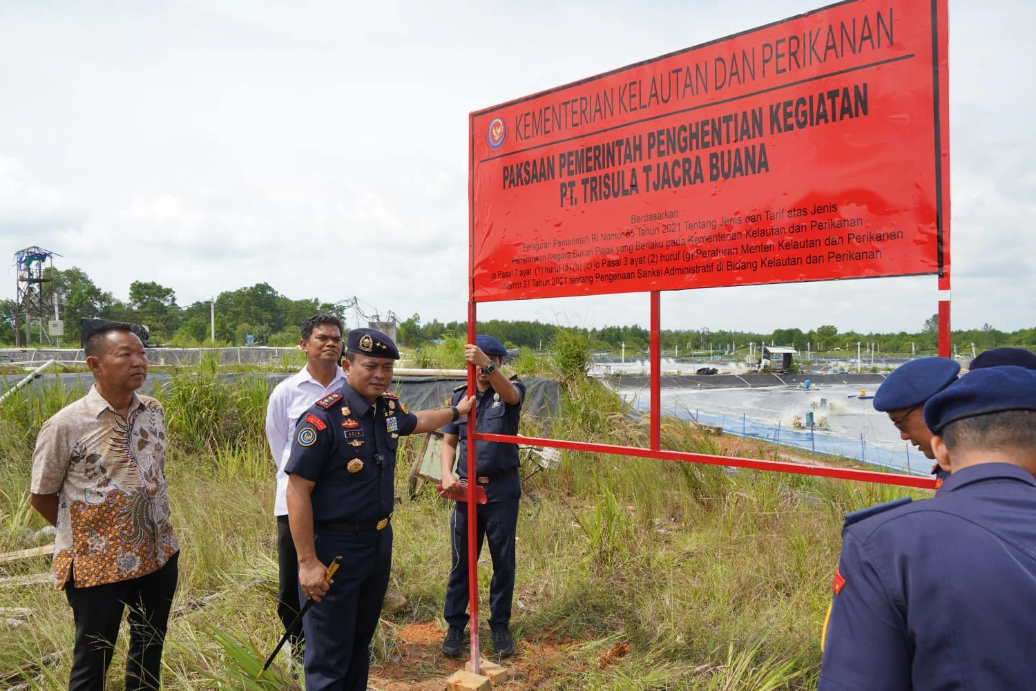 PSDKP Pontianak Segel Empat Tambak Udang Tanpa Izin di Kalimantan Barat