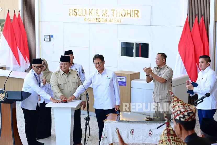 Resmikan RSUD KH Muhammad Thohir, Prabowo: Tingkatkan Layanan Kesehatan