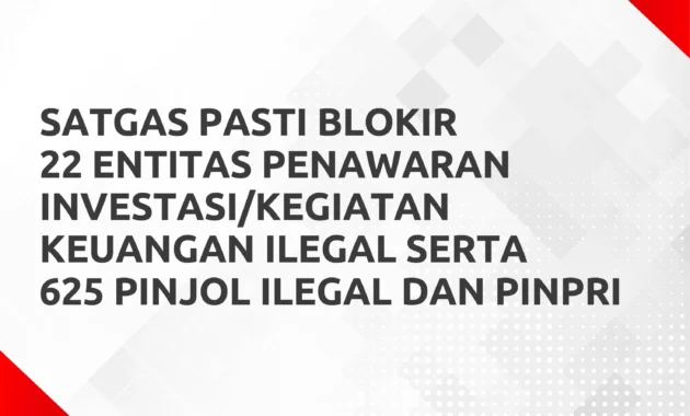 Satgas Pasti OJK Hentikan 27 Gadai Swasta dan 228 Pedagang Aset Keuangan Digital Ilegal Satgas Pasti OJK Hentikan 27 Gadai Swasta dan 228 Pedagang Aset Keuangan Digital Ilegal