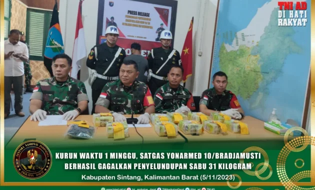 Satgas Yonarhanud 1 Kostrad Gagalkan Penyelundupan Sabu 21 Kg di Perbatasan RI-Malaysia Satgas Yonarhanud 1 Kostrad Gagalkan Penyelundupan Sabu 21 Kg di Perbatasan RI-Malaysia