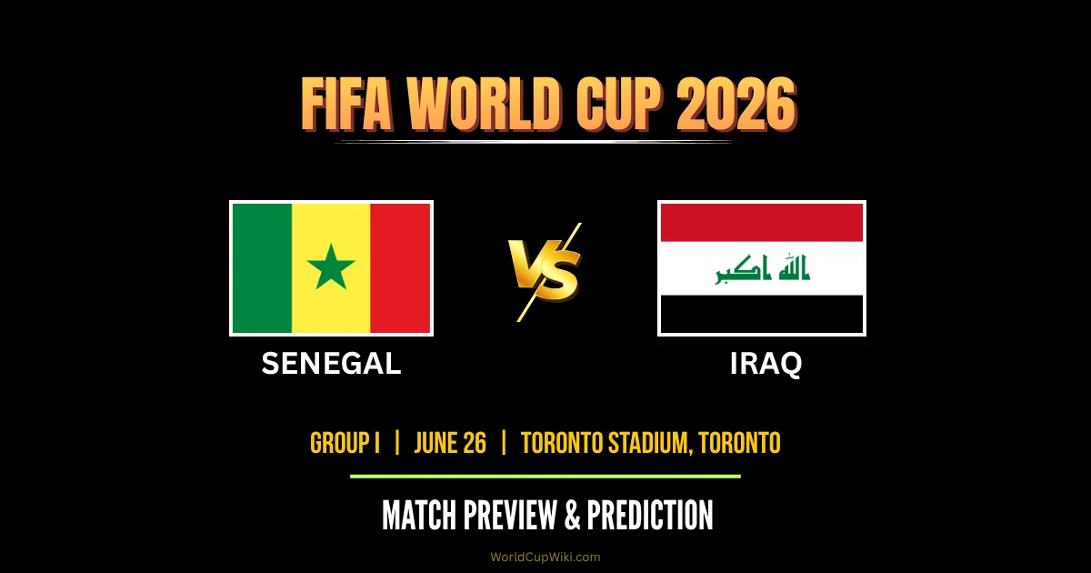 Senegal vs Irak: Duel Hidup Mati Demi Kemenangan Perdana di Piala Dunia 2026