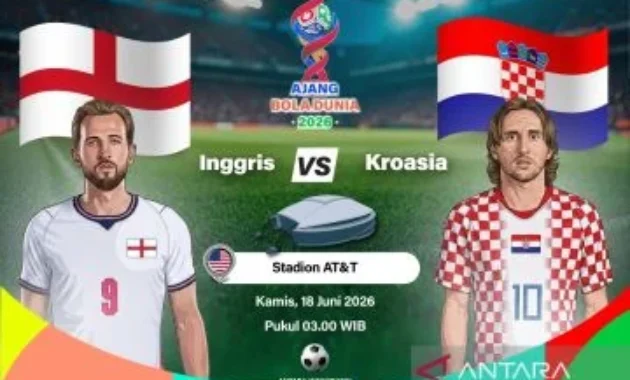Susunan Pemain Inggris vs Kroasia: Duel Harry Kane vs Luka Modrić di Piala Dunia 2026 Susunan Pemain Inggris vs Kroasia: Duel Harry Kane vs Luka Modrić di Piala Dunia 2026