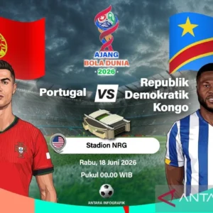 Susunan pemain Portugal vs Kongo: Ronaldo, Bruno, Bernardo starter