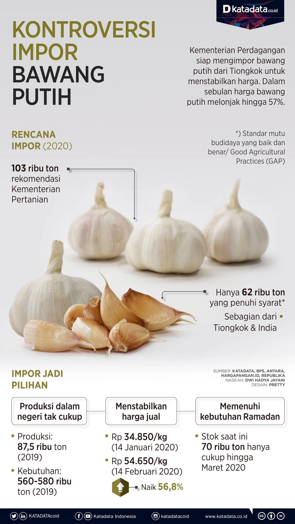 Upaya Pemerintah Lepas dari Ketergantungan Impor Bawang Putih