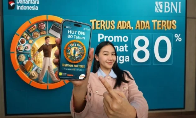 BNI Rayakan 80 Tahun dengan Promo Spesial 'Terus Ada, Ada Terus'