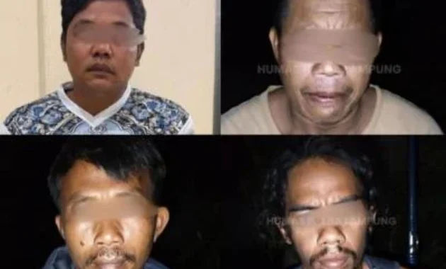 Empat Pelaku Pembunuhan Tapir Langka di Lampung Ditangkap