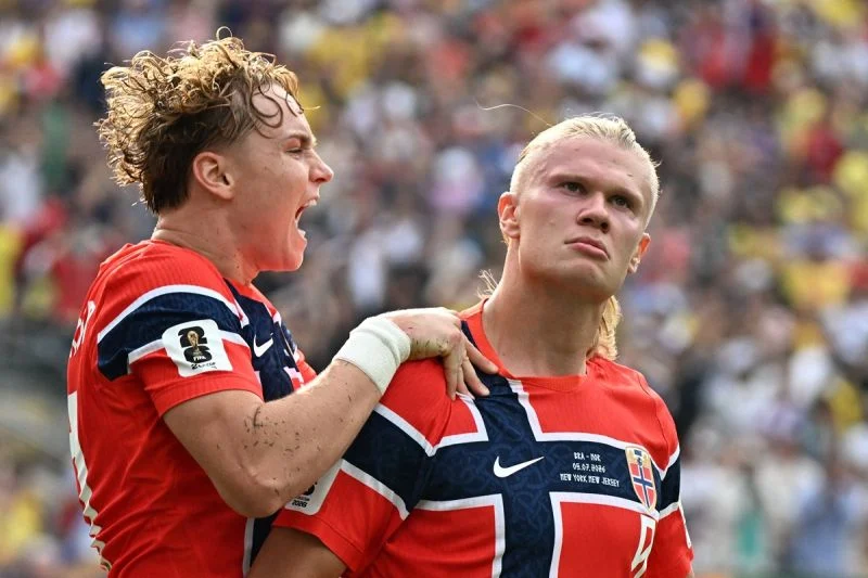 Haaland Bantu Norwegia Jungkir Balik Lawan Brasil di Perempat Final