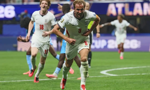 Harry Kane cetak brace, Inggris menang dramatis 2-1 atas Kongo