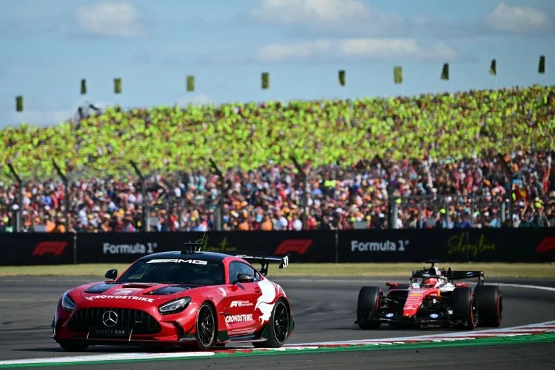 Leclerc Menangi GP Inggris di Belakang Safety Car