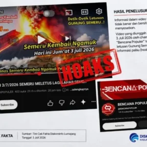 Pemerintah Lumajang Pastikan Video Erupsi Semeru di Medsos Hoaks