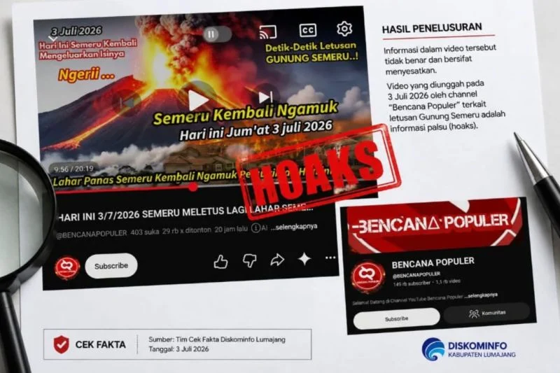 Pemerintah Lumajang Pastikan Video Erupsi Semeru di Medsos Hoaks