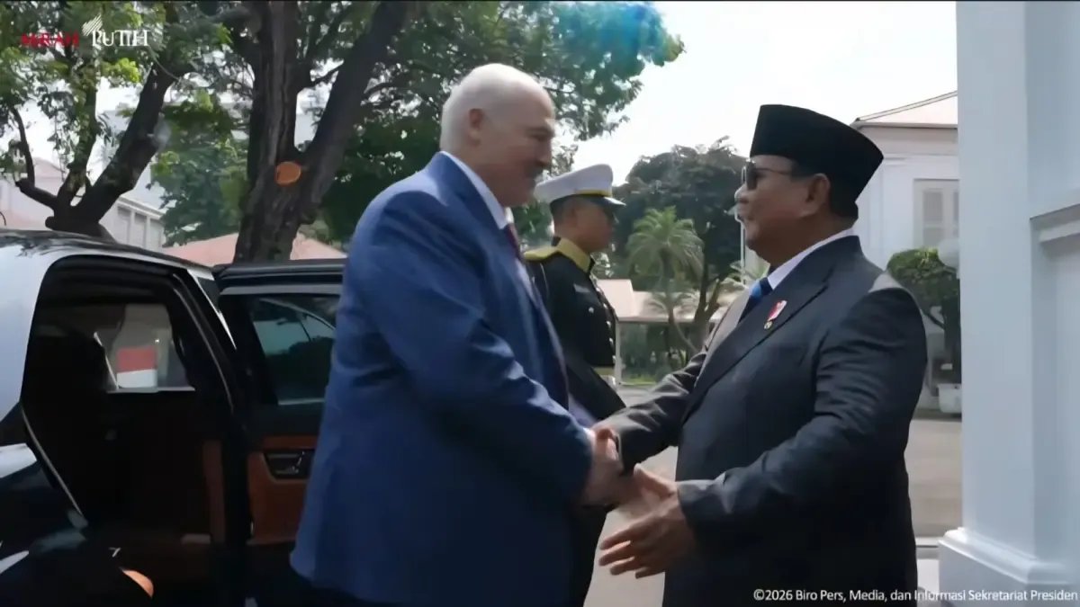 Prabowo Sambut Presiden Belarus Lukashenko di Istana Merdeka