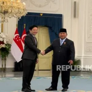 Presiden Prabowo Bertemu PM Wong di Istana Merdeka
