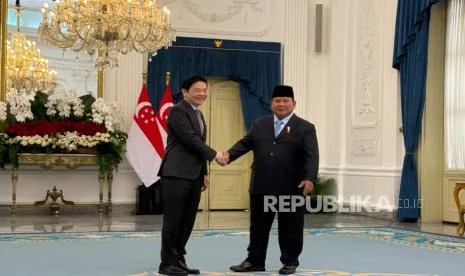 Presiden Prabowo Bertemu PM Wong di Istana Merdeka