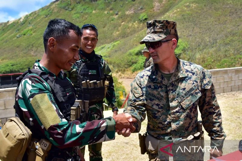 US Marine Puji Keahlian Menembak Marinir TNI AL di Ajang RIMPAC